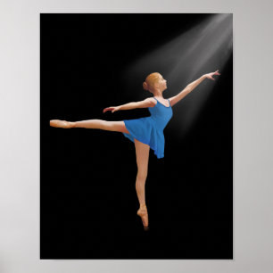 Ballerina in de Arabische positie Poster