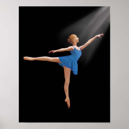 Ballerina in de Arabische positie Poster (Voorkant)