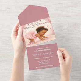 Ballerina in de maak all in one uitnodiging