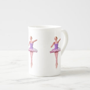 Ballerina in de Mok Paars en White Bone China