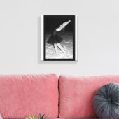 Ballerina in de sneeuw - canvas afdruk (Insitu (Woonkamer))
