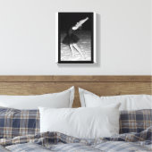 Ballerina in de sneeuw - canvas afdruk (Insitu (Slaapkamer))