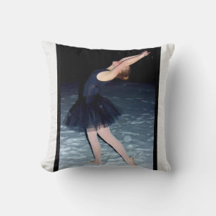 Ballerina in de sneeuw - kussen