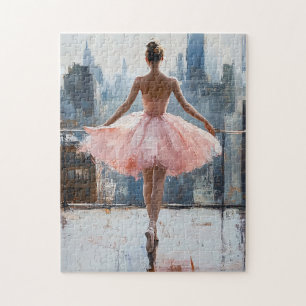 Ballerina in de stad impressionist legpuzzel