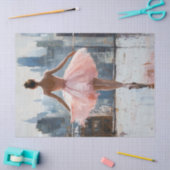 Ballerina in de stad impressionistische decoupage tissuepapier (Craft)