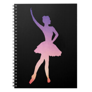 Ballerina in een modern geometrisch ontwerp notitieboek
