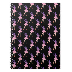 Ballerina in een modern geometrisch ontwerp notitieboek