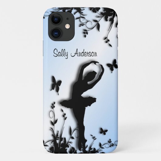 Ballerina in Garden Blue Personal Case-Mate iPhone Case (Achterkant)