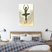 Ballerina in Graziöser Anmut - Sanfte Farben Canvas Afdruk (Insitu (Slaapkamer))