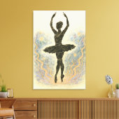 Ballerina in Graziöser Anmut - Sanfte Farben Canvas Afdruk (Insitu (Woonkamer))