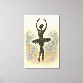 Ballerina in Graziöser Anmut - Sanfte Farben Canvas Afdruk