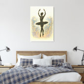 Ballerina in Graziöser Anmut - Sanfte Farben Canvas Afdruk (Insitu (Slaapkamer))
