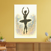 Ballerina in Graziöser Anmut - Sanfte Farben Canvas Afdruk (Insitu (Woonkamer))
