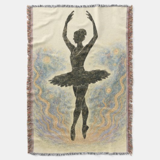 Ballerina in Graziöser Anmut - Sanfte Farben Deken (Voorkant Verticaal)