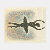 Ballerina in Graziöser Anmut - Sanfte Farben Fleece Deken (Voorkant (Horizontaal))