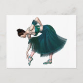 Ballerina in het groen briefkaart (Voorkant)