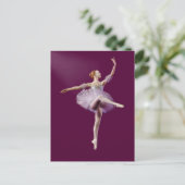 Ballerina in het Paars en wit  Briefkaart (Staand voorkant)