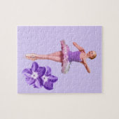 Ballerina in het Paars en wit Legpuzzel (Horizontaal)