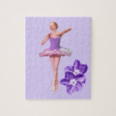 Ballerina in het Paars en wit Legpuzzel (Verticaal)