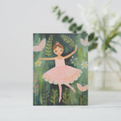 Ballerina in het Tuin Briefkaart (Staand voorkant)