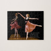 Ballerina in het zwart en de rode puzzel legpuzzel (Horizontaal)