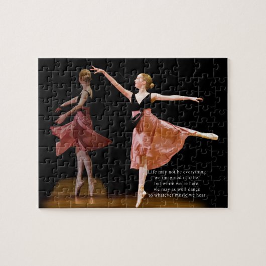 Ballerina in het zwart en de rode puzzel legpuzzel (Horizontaal)