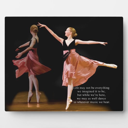 Ballerina in het zwart en rood fotoplaat (Voorkant)