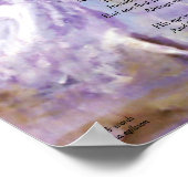 Ballerina in paars met poëzie poster (Hoek)