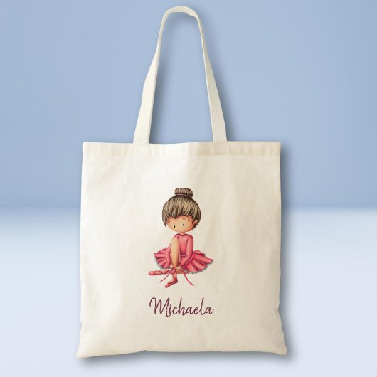 Ballerina in Pink Dress Persoonlijk Tote Bag