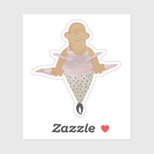 Ballerina in polka dot leggings. sticker (Vel)