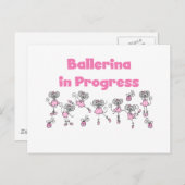 Ballerina in Progress T-shirts en cadeautjes Briefkaart (Voorkant / Achterkant)