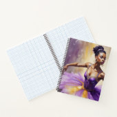 Ballerina in Purple and Gold Notitieboek (Binnen)