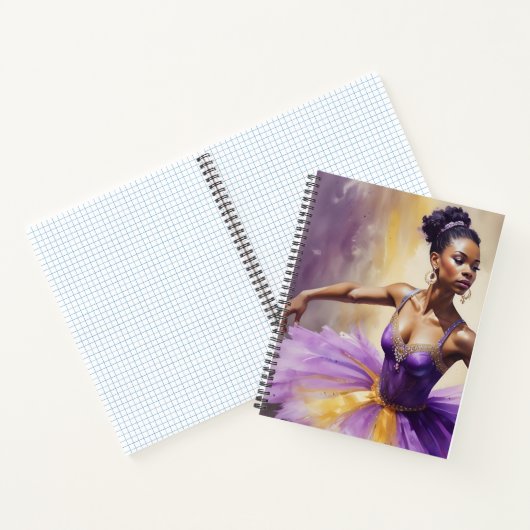 Ballerina in Purple and Gold Notitieboek (Binnen)