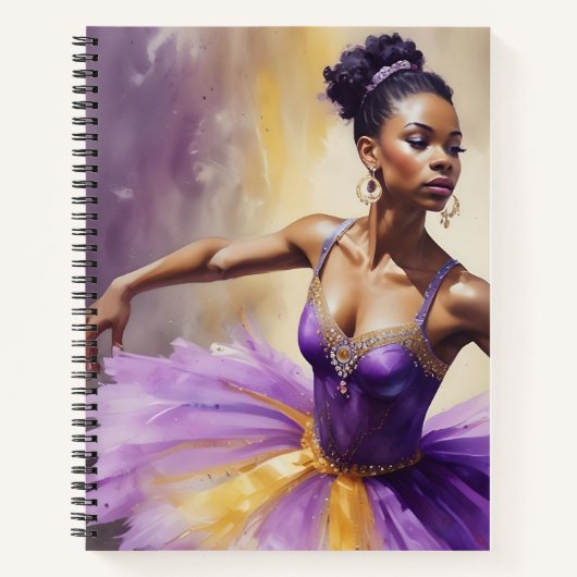 Ballerina in Purple and Gold Notitieboek (Voorkant)