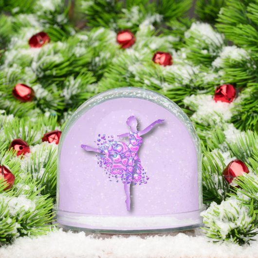 Ballerina In Purple Sneeuwbol (Kerstmis)