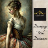 ballerina in romantische jurk Decoupage Tissuepapier