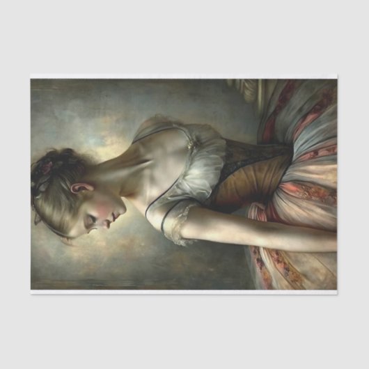 ballerina in romantische jurk Decoupage Tissuepapier (Voorkant)