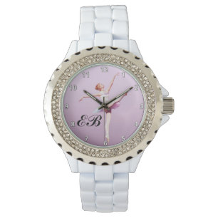 Ballerina in Roze en Lavendel, Monogram Horloge