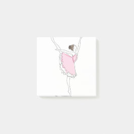 ballerina in roze kleding post-it® notes
