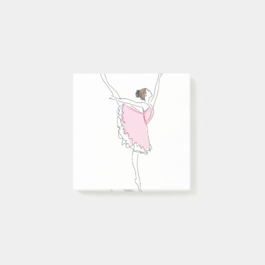 ballerina in roze kleding post-it® notes (Voorkant)