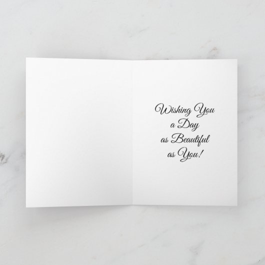 Ballerina in roze tutu en teddybeer verjaardag kaart (Binnen)