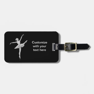 Ballerina in Silver en Black Bagagelabel