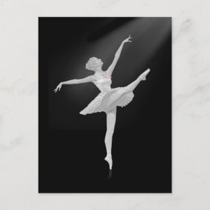 Ballerina in Silver en Black  Briefkaart