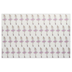 Ballerina in Sparking Pink Dress Ballet Dancing Stof