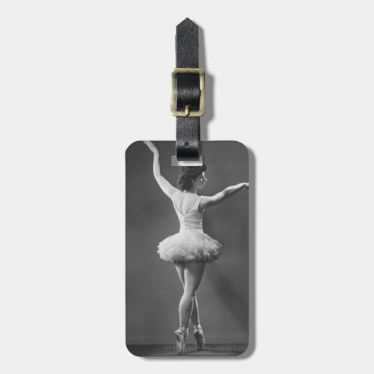 Ballerina in Tutu Bagagelabel (Voorkant verticaal)