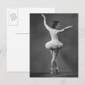Ballerina in Tutu Briefkaart (Voorkant / Achterkant)