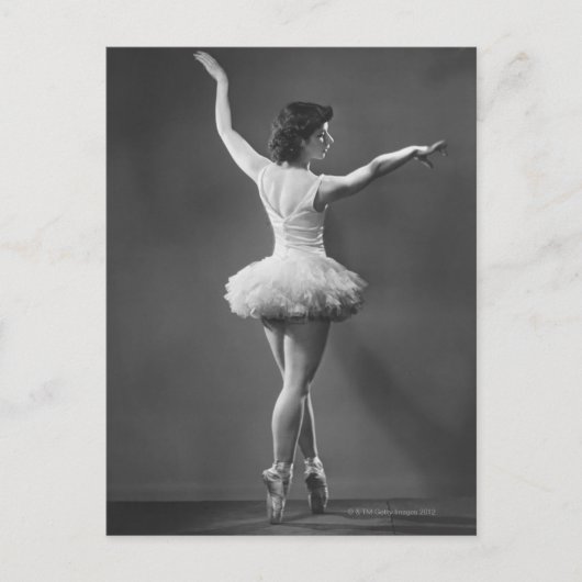 Ballerina in Tutu Briefkaart (Voorkant)
