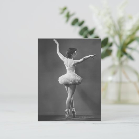 Ballerina in Tutu Briefkaart (Staand voorkant)