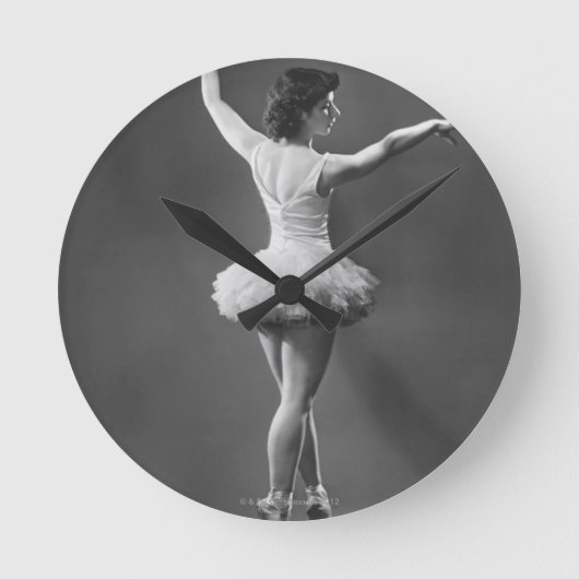 Ballerina in Tutu Ronde Klok (Voorkant)