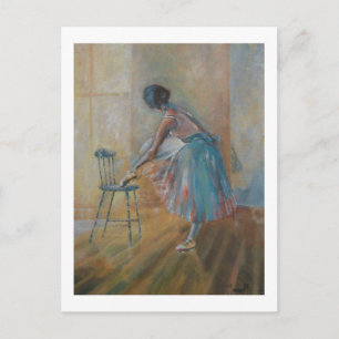 Ballerina in Waterverf Post Card Briefkaart